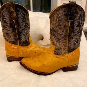 Veretta Boys Ostrich Cowboy Boots